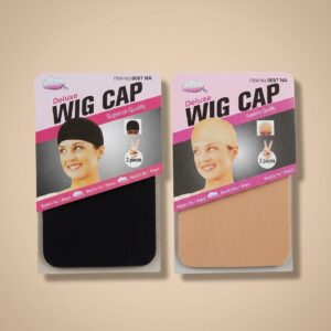 Dream Deluxe Wig Cap (2-piece set: black + nude)